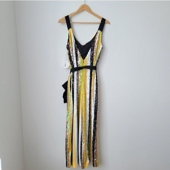 Nwt STAUD puli jumpsuit sequin striped multicolor - Picture 15 of 16